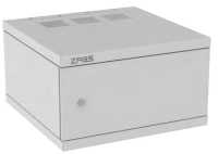 19&quot;-Wandverteiler Z-BOX von ZPAS - hochstabile 100 kg Traglast - 6 HE - 600 mm Tiefe - Blecht&uuml;r - lichtgrau