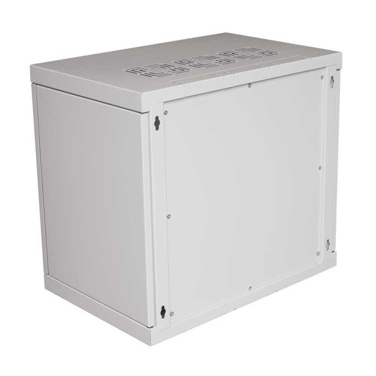 19-Wandverteiler Z-BOX von ZPAS - hochstabile 100 kg Traglast - 12 HE - 600 mm Tiefe - Glastür - lichtgrau