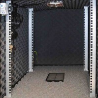 Schallgedämmter 19"-Schrank SILENCE RACK Office - 12 HE - 600x600 mm - schwarz