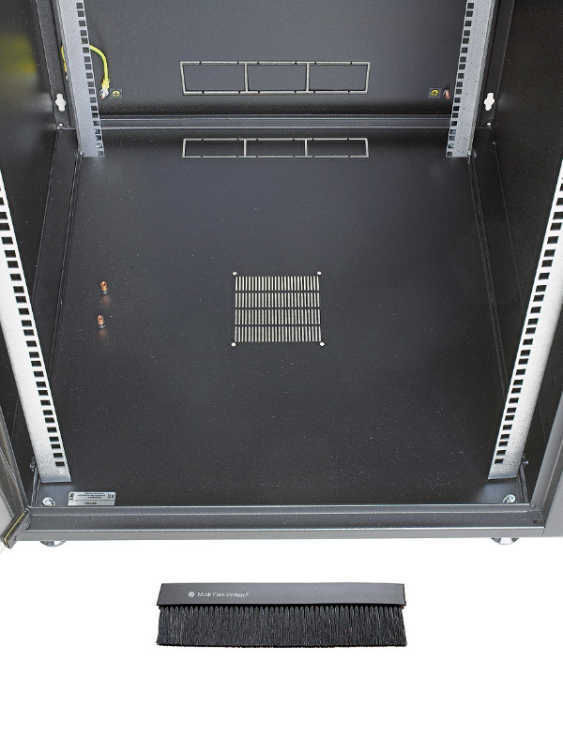 19-Serverschrank SJB - 15 HE - BxT 600x800 mm - Glastür - Rückwand - schwarz