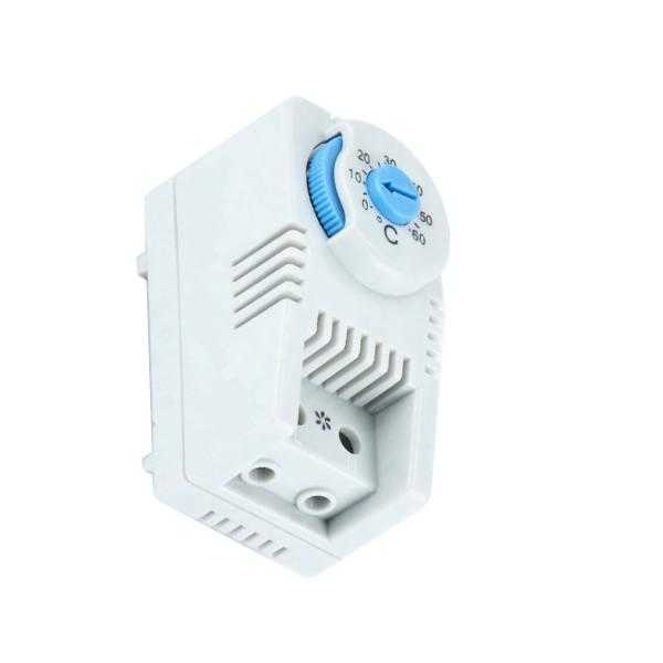 Klein-Thermostat zur Schaltung von Lüftereinheiten oder Ventilatoren - Schließer - Einstellbereich 0° - 60° C