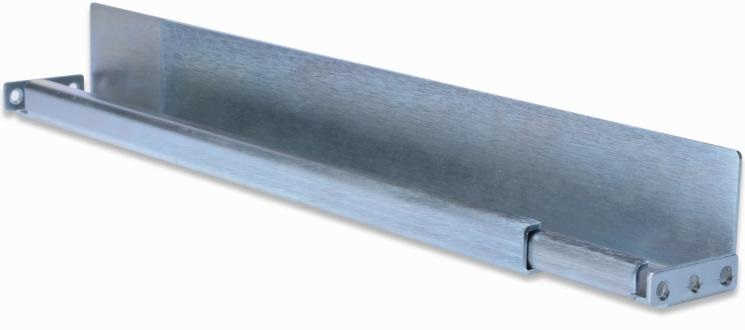 Gleitschienen - tiefenvariable 350 bis 600 mm Tiefe - 100 Kg Traglast - Front-R&uuml;ckbefestigung