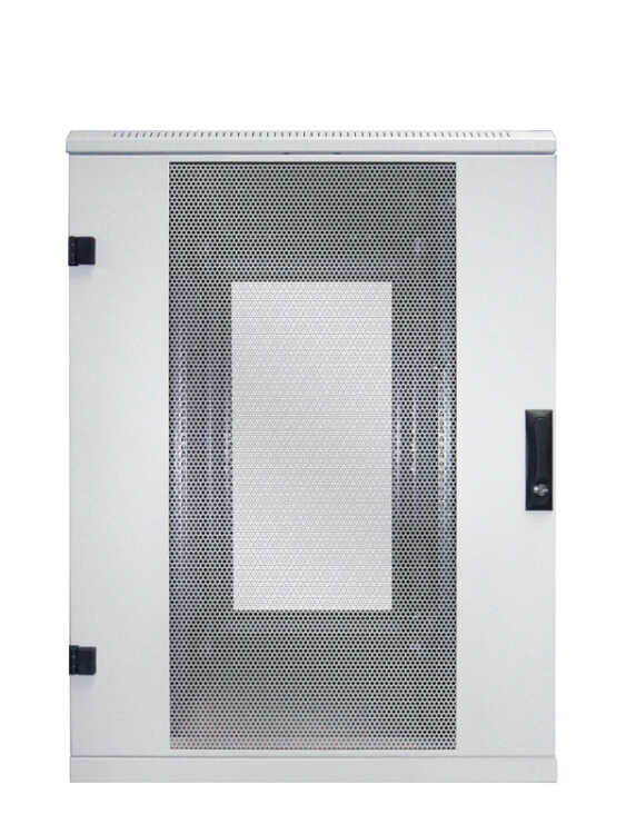 19"-Serverschrank/Netzwerkschrank RMA von TRITON - 22 HE - BxT 800x800 mm - lichtgrau - perforierte Türen