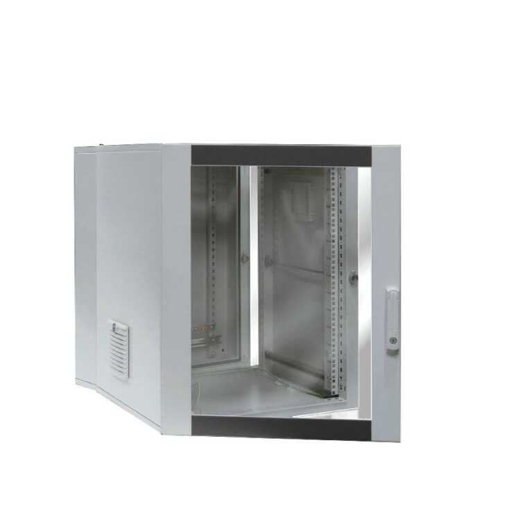 19"-Netzwerkschrank EL von RITTAL - 21 HE - 3-teilig - Schutzgrad IP54 - 573 mm Tiefe - Austrittsfilter für optionalen Filterlüfter - lichtgrau