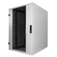 19"-Serverschrank RZA von TRITON - 27 HE - BxT 800x1000 mm - Front-Sichttür - RückWAND - lichtgrau- zerlegbar