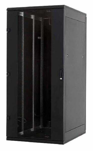 19"-Serverschrank/Netzwerkschrank RZA von TRITON - 42 HE - BxT 800x1000 mm - Front-Sichttür - Blechrückwand - schwarz - zerlegbar