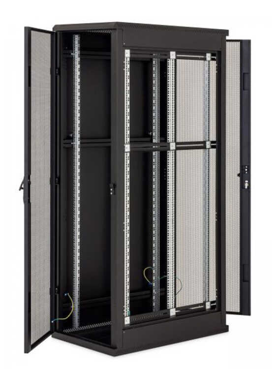 19-Serverschrank/Netzwerkschrank RMA von TRITON - 42 HE - BxT 600x900mm - schwarze - perforierte Türen