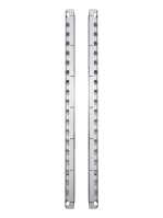 1 Paar vertikale Kabelkanäle mit Deckel und Snap-lock System - Stahlblech - 42 HE - lichtgrau