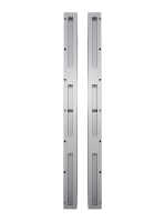 1 Paar vertikale Kabelkanäle mit Deckel und Snap-lock System - Stahlblech - 42 HE - lichtgrau