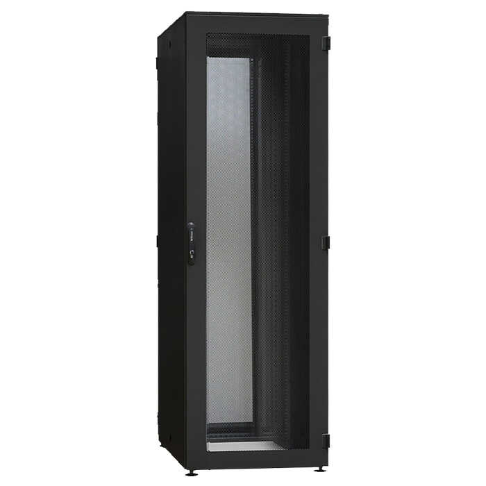 IS-1 High-End Serverrack von SCHÄFER - perforierte Türen - 43 HE - BxT 600x900 mm - schwarz