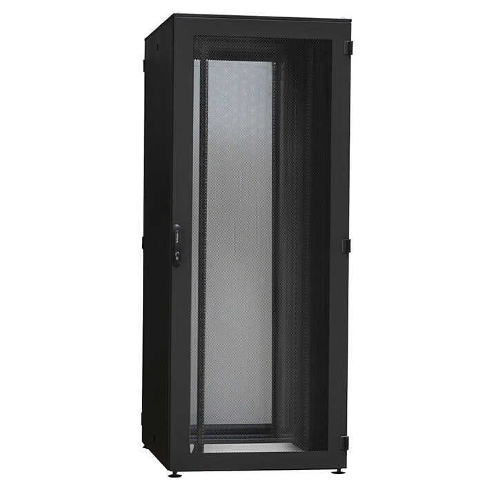 IS-1 High-End Serverrack von SCHÄFER - perforierte Türen - 25 HE - BxT 800x900 mm - schwarz