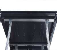 IS-1 Serverrack von SCHÄFER - perforierte, geteilte Doppeltüren - 43 HE - o. Seitenwände - 800x1000 mm - schwarz