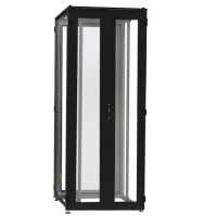 IS-1 High-End Serverrack von SCHÄFER - perforierte, geteilte Doppeltüren - 43 HE - Anreihschrank - BxT 800x1200 mm - schwarz