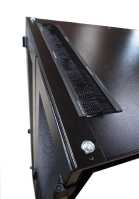 IS-1 Serverrack von SCHÄFER - perforierte, geteilte Doppeltüren - 47 HE - o. Seitenwände - 800x1000 mm - schwarz