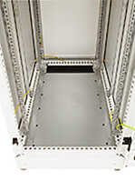 IS-1 Serverrack von SCHÄFER - Sichttür - Vollblechtür - 43 HE - Schutzgrad IP54 - 600x1000 mm - Sockel - lichtgrau