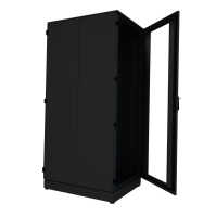 IS-1 Serverrack von SCHÄFER - Sichttür - Vollblechtür - 43 HE - Schutzgrad IP54 - 800x1000 mm - Sockel - schwarz