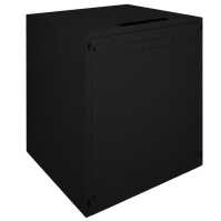 Schallgedämmter 19"-Schrank SILENCE RACK Office - 18 HE - 1 SILENT-Lüfter - BxT 600x800 mm - Glastür - schwarz