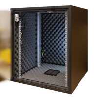 Schallgedämmter 19"-Schrank SILENCE RACK Office - 15 HE - 600x800 mm - schwarz