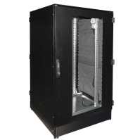 Schallgedämmter Serverschrank SCHÄFER IS-1 silenced - 25 HE - 800x800 mm - Sichttür/Vollblechtür - Sockel - schwarz