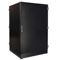Schallgedämmter Serverschrank SCHÄFER IS-1 silenced - 25 HE - 800x800 mm - Sichttür/Vollblechtür - Sockel - schwarz