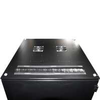 Schallgedämmter Serverschrank SCHÄFER IS-1 silenced - 25 HE - 800x800 mm - Sichttür/Vollblechtür - Sockel - schwarz