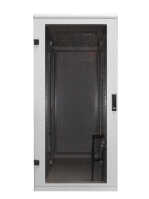 19"-Serverschrank/Netzwerkschrank RZA von TRITON - 32 HE - BxT 600x900 mm - Front-Sichttür - Blechrückwand - lichtgrau - zerlegbar