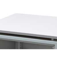 Deko-Holzplatte "Lichtgrau" für Server-/Netzwerkschränke - für Schrankdachmaße B 800 x T 800 mm