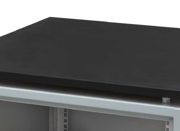 Deko-Holzplatte für Server-/Netzwerkschränkes - Dekor "Schwarz" - für Schrankdachmaße B 600 x T 600 mm