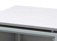 Deko-Holzplatte für Server-/Netzwerkschränke Office - Dekor "Grau" - für Schrankdachmaße B 600 x T 600 mm