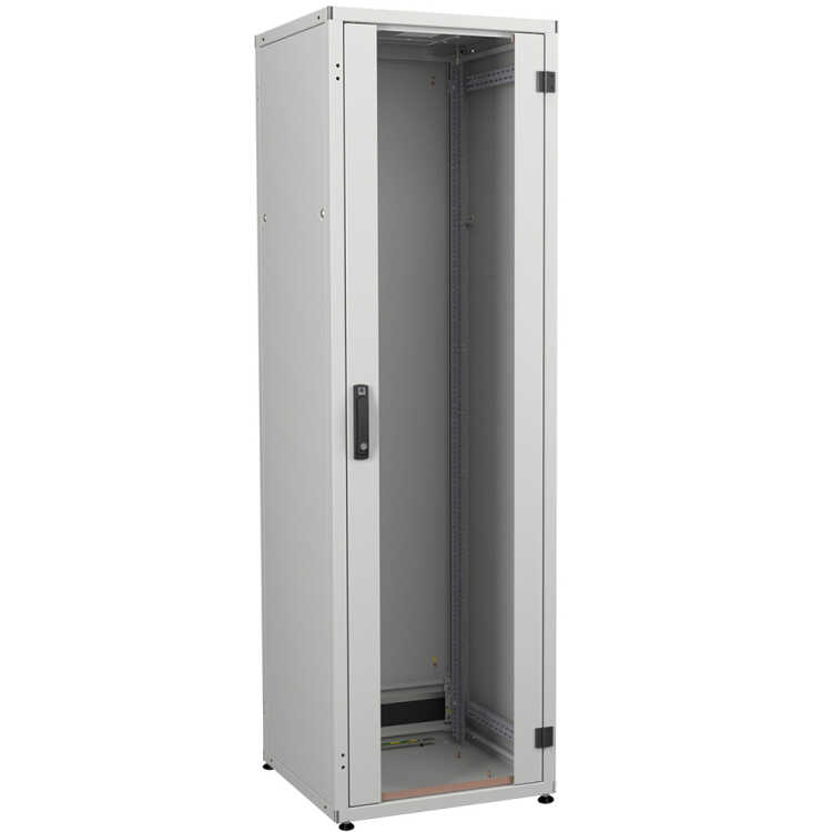 19"-Netzwerkschrank SZB IT - 45 HE - 600 x 800mm - Sichttür - Vollblechtür - lichtgrau