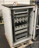 19"-Netzwerkschrank SZB IT - 45 HE - 600 x 800mm - Sichttür - Vollblechtür - lichtgrau