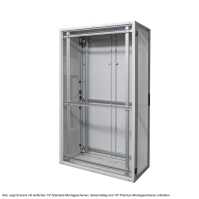 19"-Serverschrank SZB IT - 45 HE - 600 x 1200 mm - perforierte Türen - lichtgrau