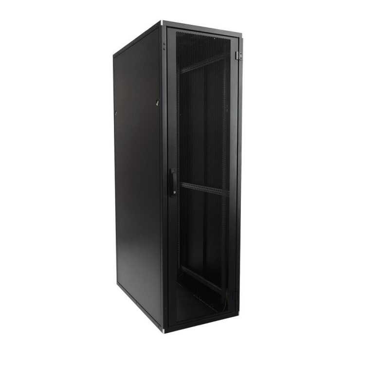 19"-Serverschrank SZB IT - 42 HE - 600 x 1200mm - perforierte Türen - schwarz