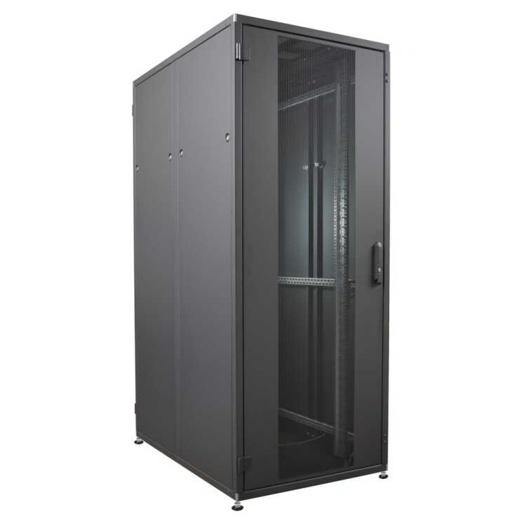 19"-Serverschrank SZB IT - 42 HE - 800 x 1200 mm - perforierte Türen - schwarz