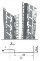 19"-Serverschrank SZB IT - 42 HE - 800 x 1000 mm - perforierte Doppel-Türen - lichtgrau