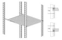 19"-Geräteboden - nur 0,5 HE Höhe - Tiefe 450 mm - Tragkraft 80 kg - lichtgrau