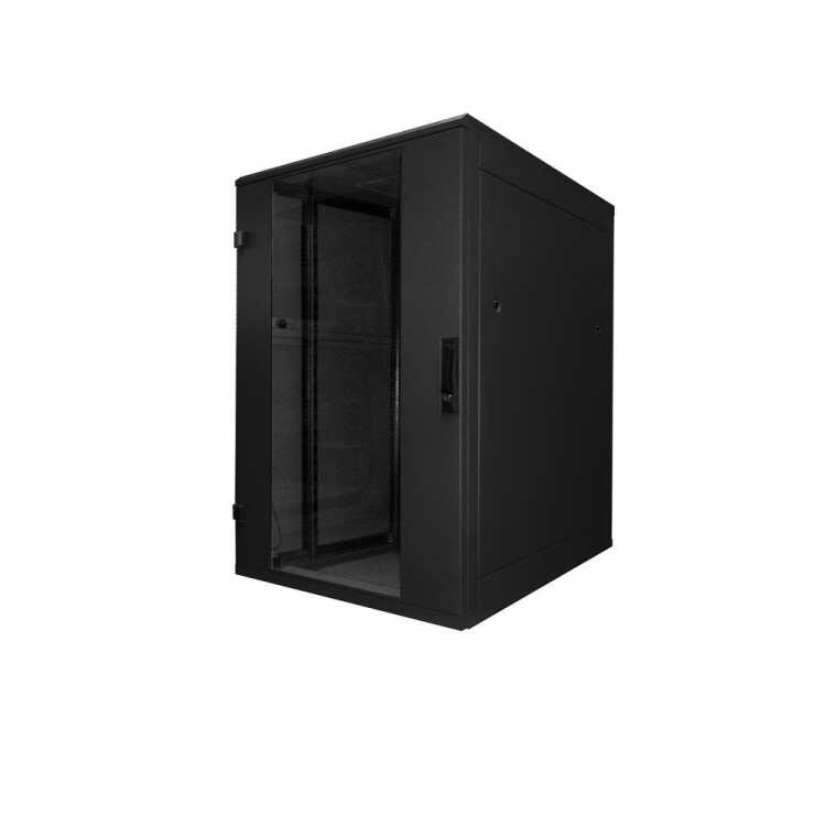 19"-Serverschrank RZA von TRITON - 27 HE - BxT 800x1000 mm - Front-Sichttür - RückWAND - schwarz - zerlegbar