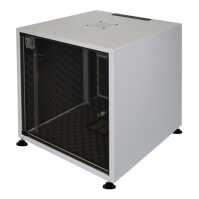 Schallgedämmter 19"-Schrank SILENCE RACK Office - 12 HE - 1 SILENT-Lüfter - BxT 600x600 mm - Glastür - lichtgrau