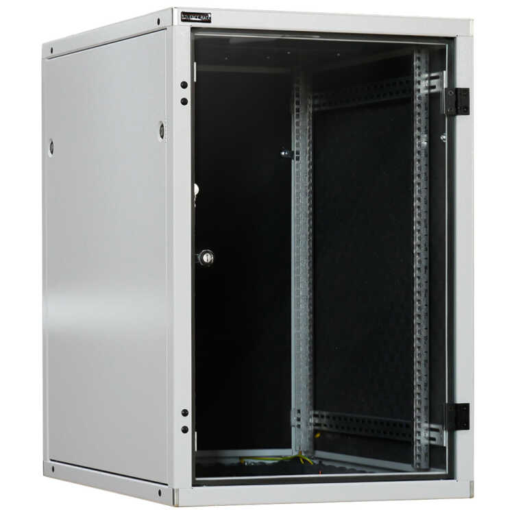 Schallgedämmter Serverschrank SILENCE RACK - 18 HE - 600 x 800 mm - lichtgrau