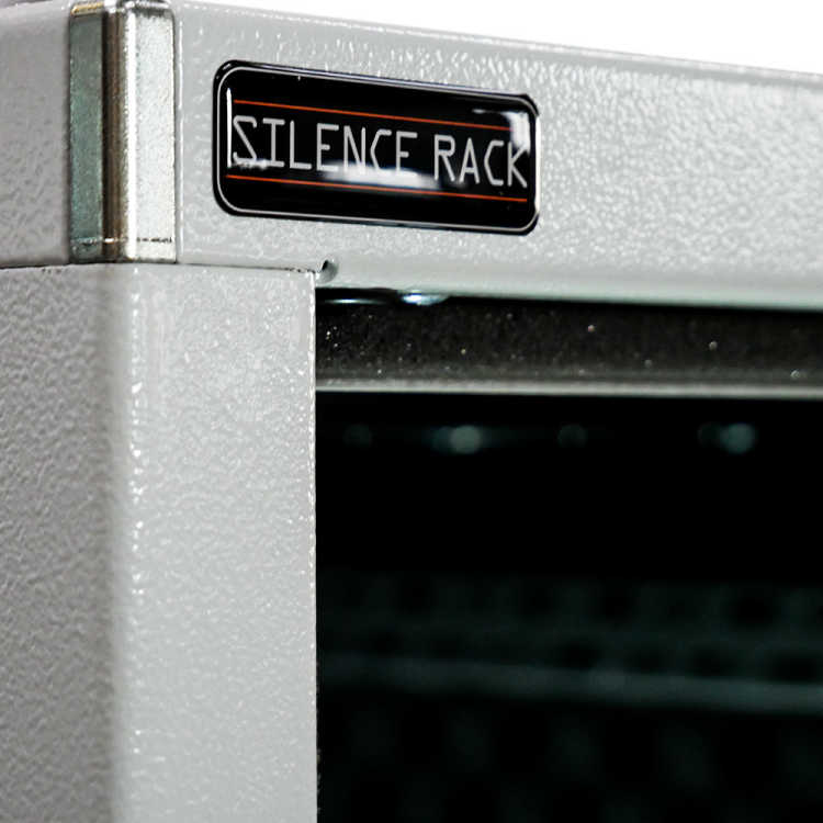 Schallgedämmter Serverschrank SILENCE RACK - 18 HE - 600 x 800 mm - lichtgrau