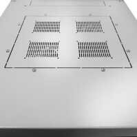 Schallgedämmter Serverschrank SILENCE RACK - 18 HE - 2 SILENT-Lüfter - 600 x 800 mm - Glastür - Rückwand - lichtgrau