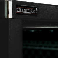 Schallgedämmter Serverschrank SILENCE RACK - 18 HE - 2 SILENT-Lüfter - 600 x 800 mm - Glastür - Vollblechtür - schwarz