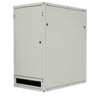 Schallgedämmter Serverschrank SILENCE RACK - 24 HE - 2 SILENT-Lüfter - 600 x 1.000 mm - Sichttür - Vollblechtür - lichtgrau