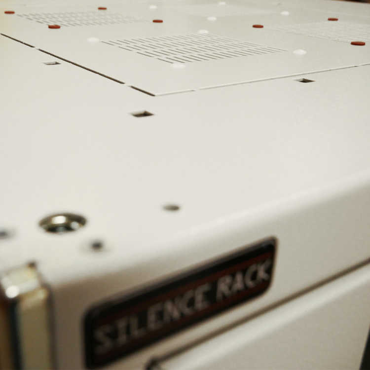 Schallgedämmter Serverschrank SILENCE RACK - 24 HE - 600 x 600 mm - lichtgrau