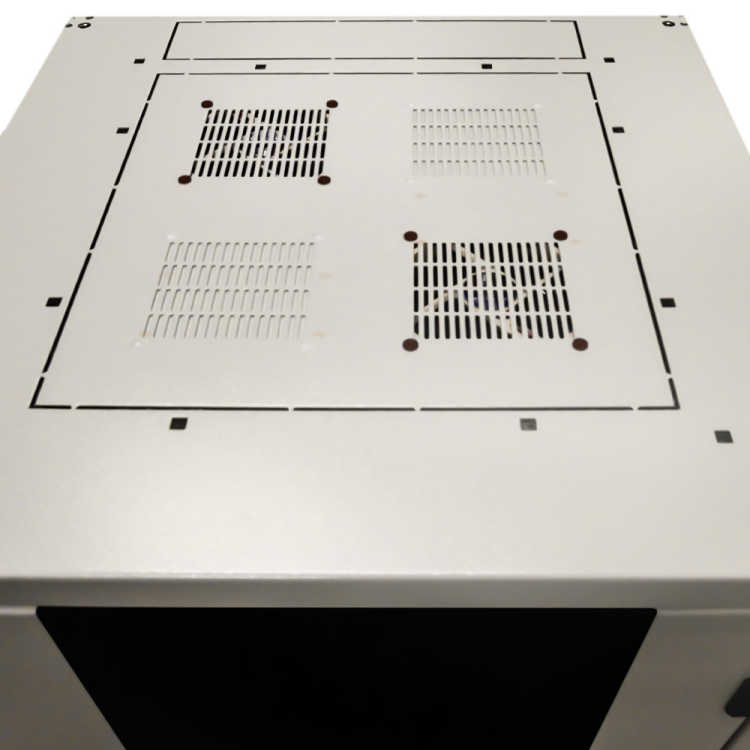 Schallgedämmter Serverschrank SILENCE RACK - 24 HE - 600 x 600 mm - lichtgrau