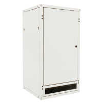 Schallgedämmter Serverschrank SILENCE RACK - 24 HE - 2 SILENT-Lüfter - 600 x 600 mm - Sichttür - Vollblechtür - lichtgrau