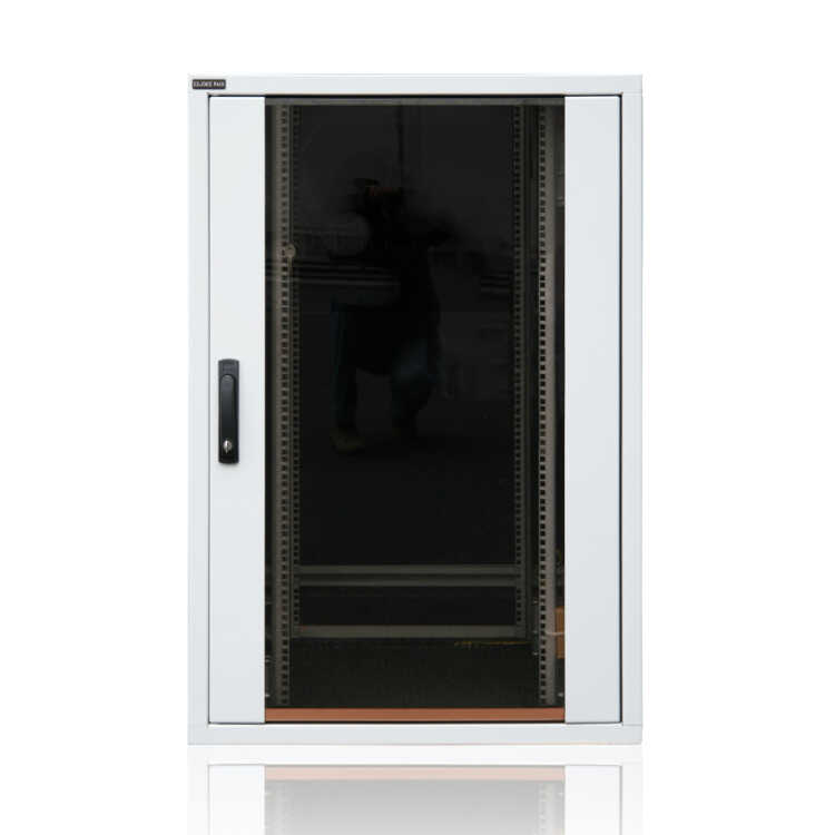 Schallgedämmter Serverschrank SILENCE RACK - 24 HE - 2 SILENT-Lüfter - 800 x 1.000 mm - Sichttür - Vollblechtür - lichtgrau