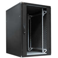 Schallgedämmter Serverschrank SILENCE RACK - 24 HE - 2 SILENT-Lüfter - 800 x 1000 mm - Sichttür - Vollblechtür - schwarz