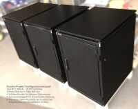 Schallgedämmter Serverschrank SILENCE RACK - 33 HE - 2 SILENT-Lüfter - 600 x 800 mm - Glastür - Vollblechrückwand - schwarz