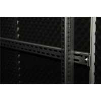 Schallgedämmter Serverschrank SILENCE RACK - 42 HE - 4 SILENT-Lüfter - 600 x 1.000 mm - Sichttür - Vollblechtür - lichtgrau